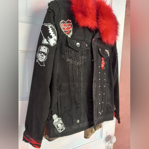 Foxy Nosferatu- CUSTOM Classic Horror Queen RAGE Jacket- PRICE FIRM! ooak - Picture 2 of 16